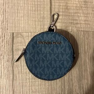 Michael Kors coin pouch -Denim blue coated canvas New/ Never worn